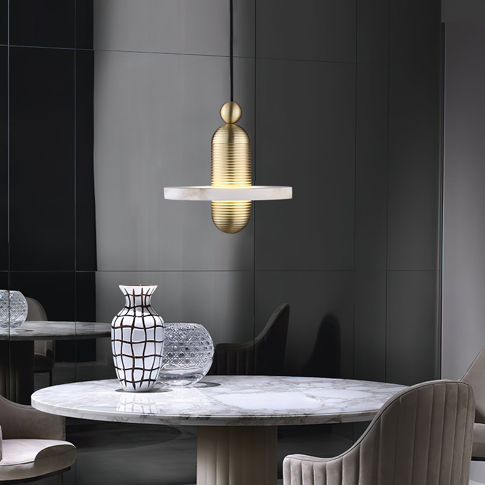 Alabaster Comet Pendant Lamp