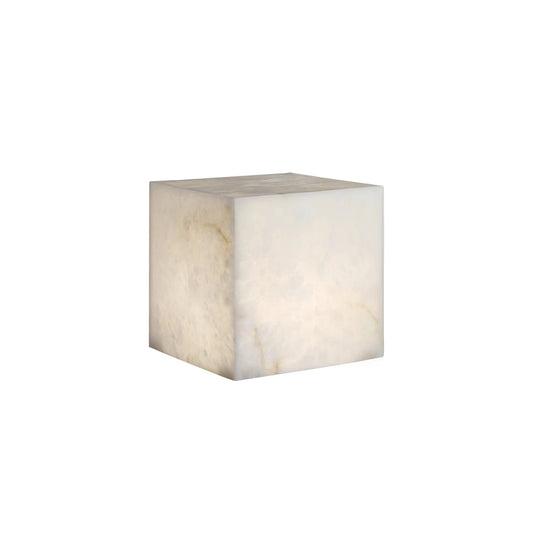 Alabaster Cubic Table Lamp