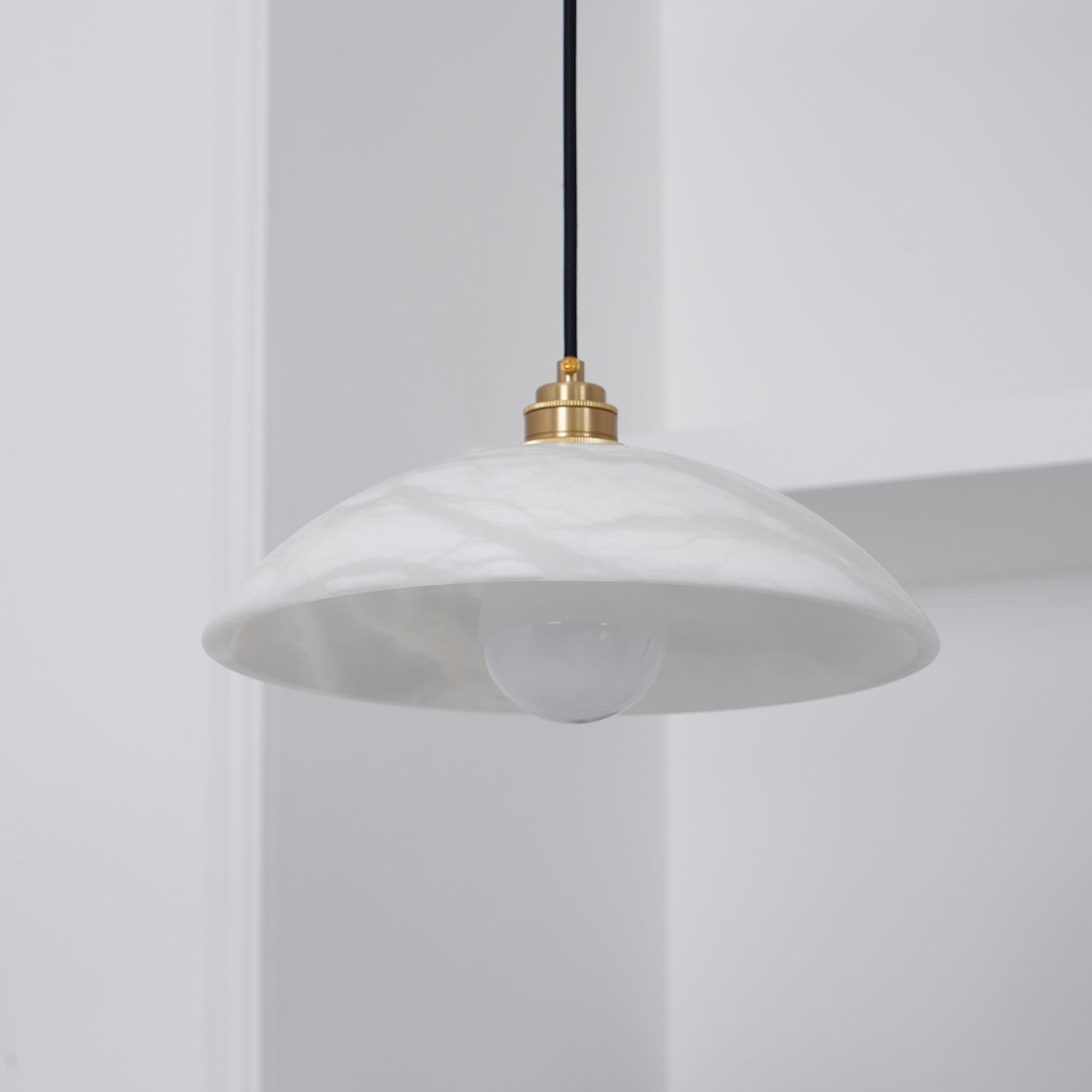 Alabaster Dome Pendant Light