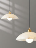 Load image into Gallery viewer, Alabaster Dome Pendant Light
