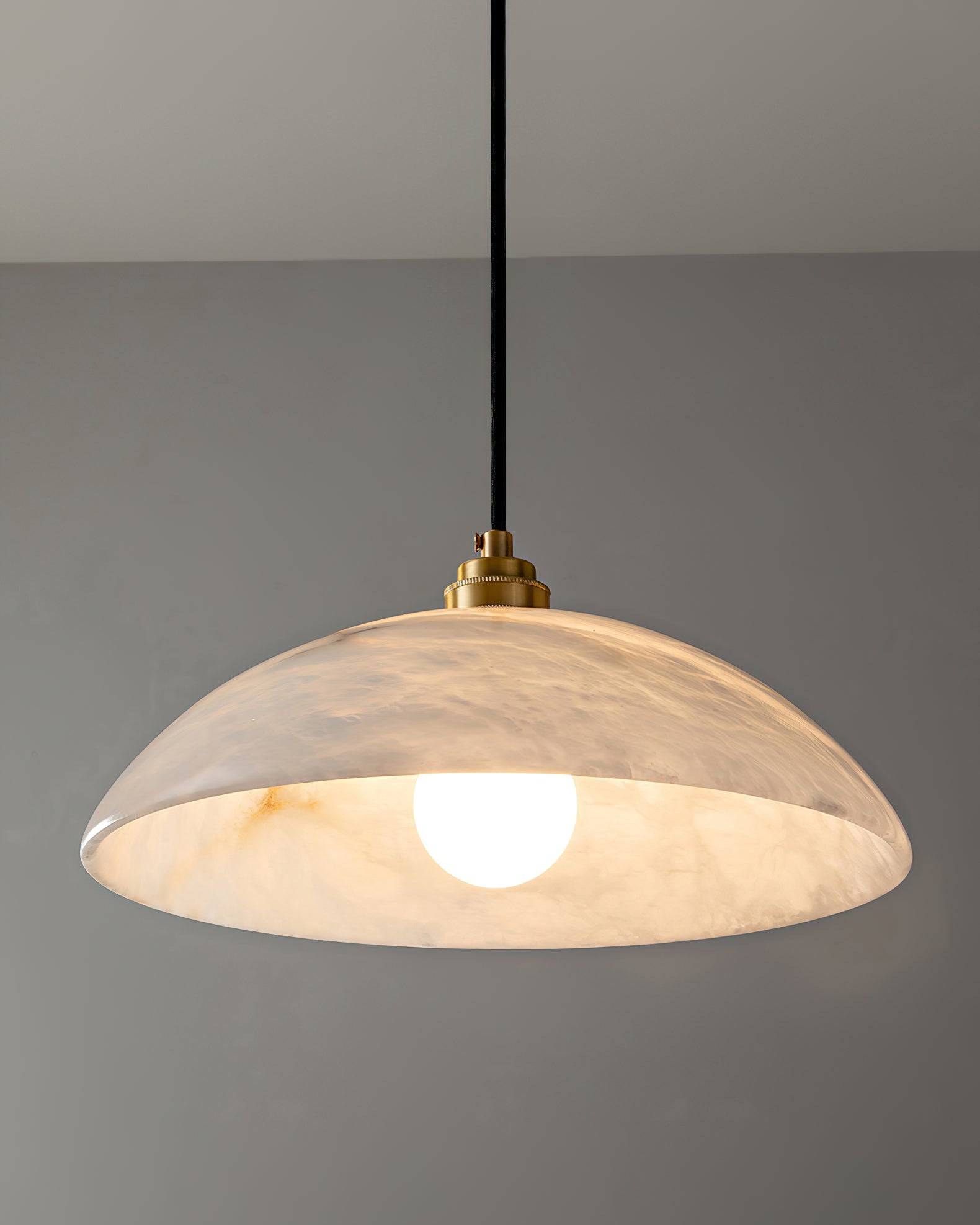 Alabaster Dome Pendant Light