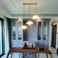 Load image into Gallery viewer, Alabaster Dome Pendant Light
