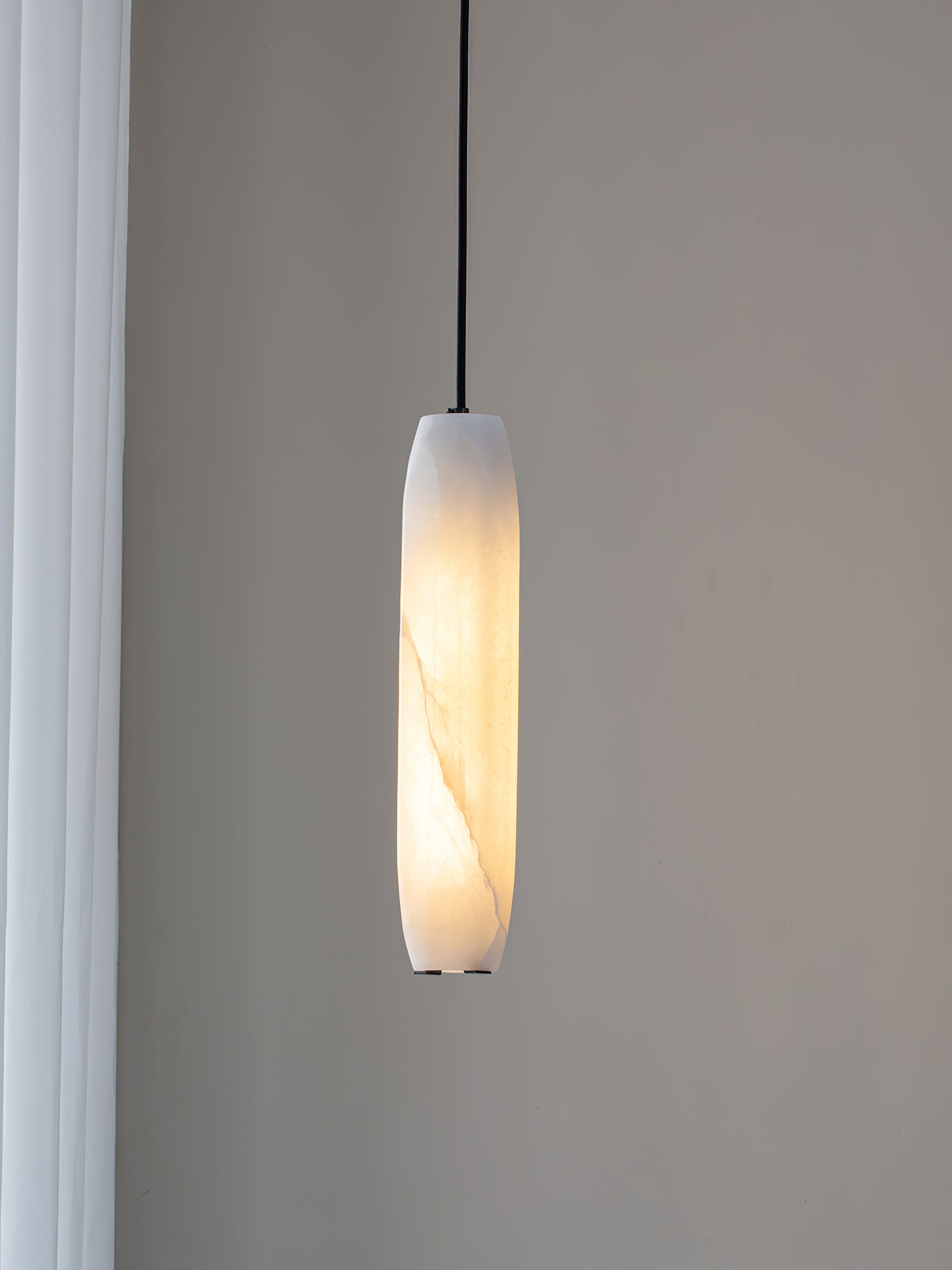 Alabaster Flute Pendant Light