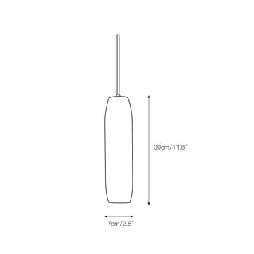 Alabaster Flute Pendant Light – detail 3 — Dimension drawings 1