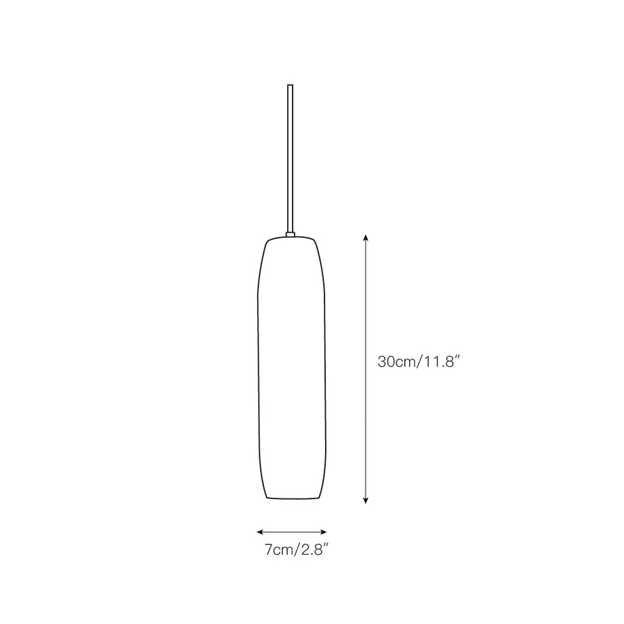 Alabaster Flute Pendant Light – detail 3 — Dimension drawings 1