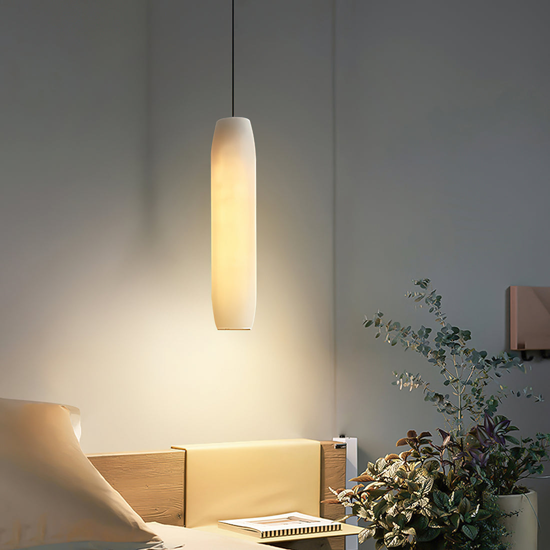 Alabaster Flute Pendant Light – 2.8″ | Radilum