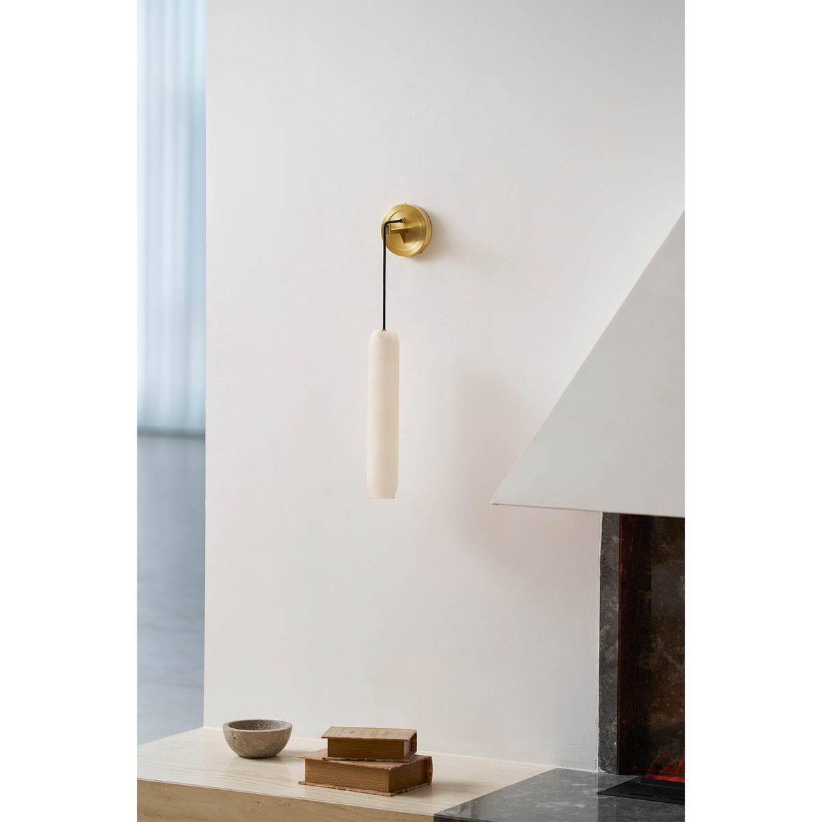 Alabaster Flute Wall Lamp