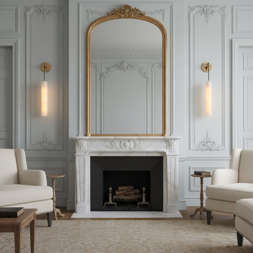 Alabaster Flute Wall Lamp