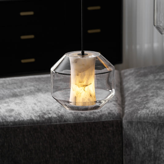 Glass Alabaster Pendant Lamp
