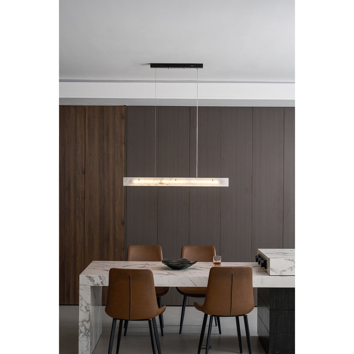 مصباح معلق خطي من الألباستر LED
