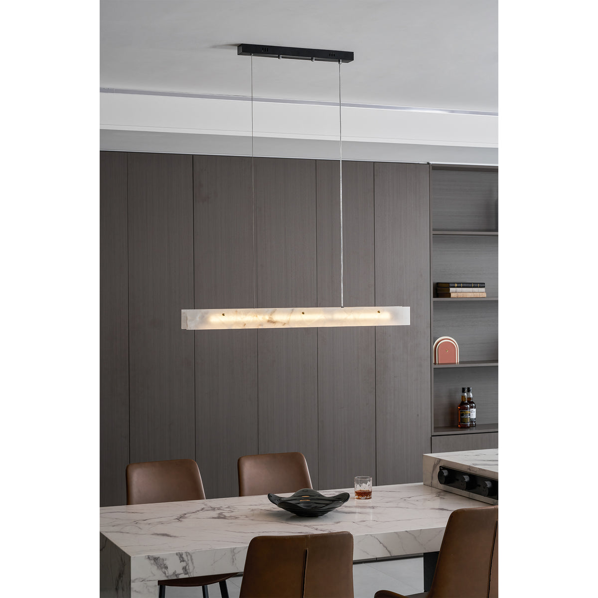 مصباح معلق خطي من الألباستر LED