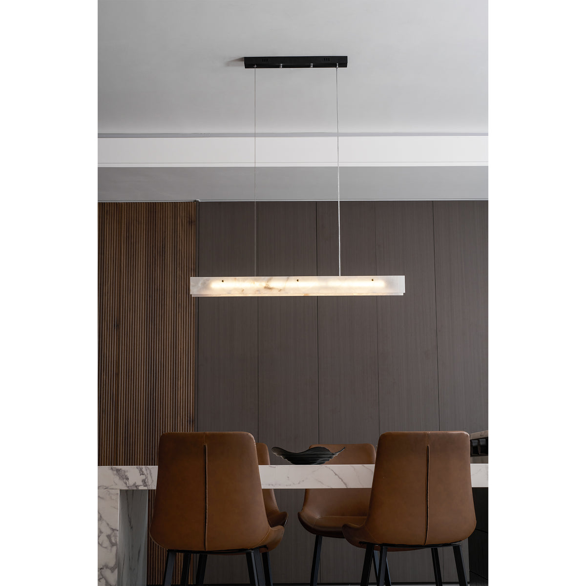 مصباح معلق خطي من الألباستر LED
