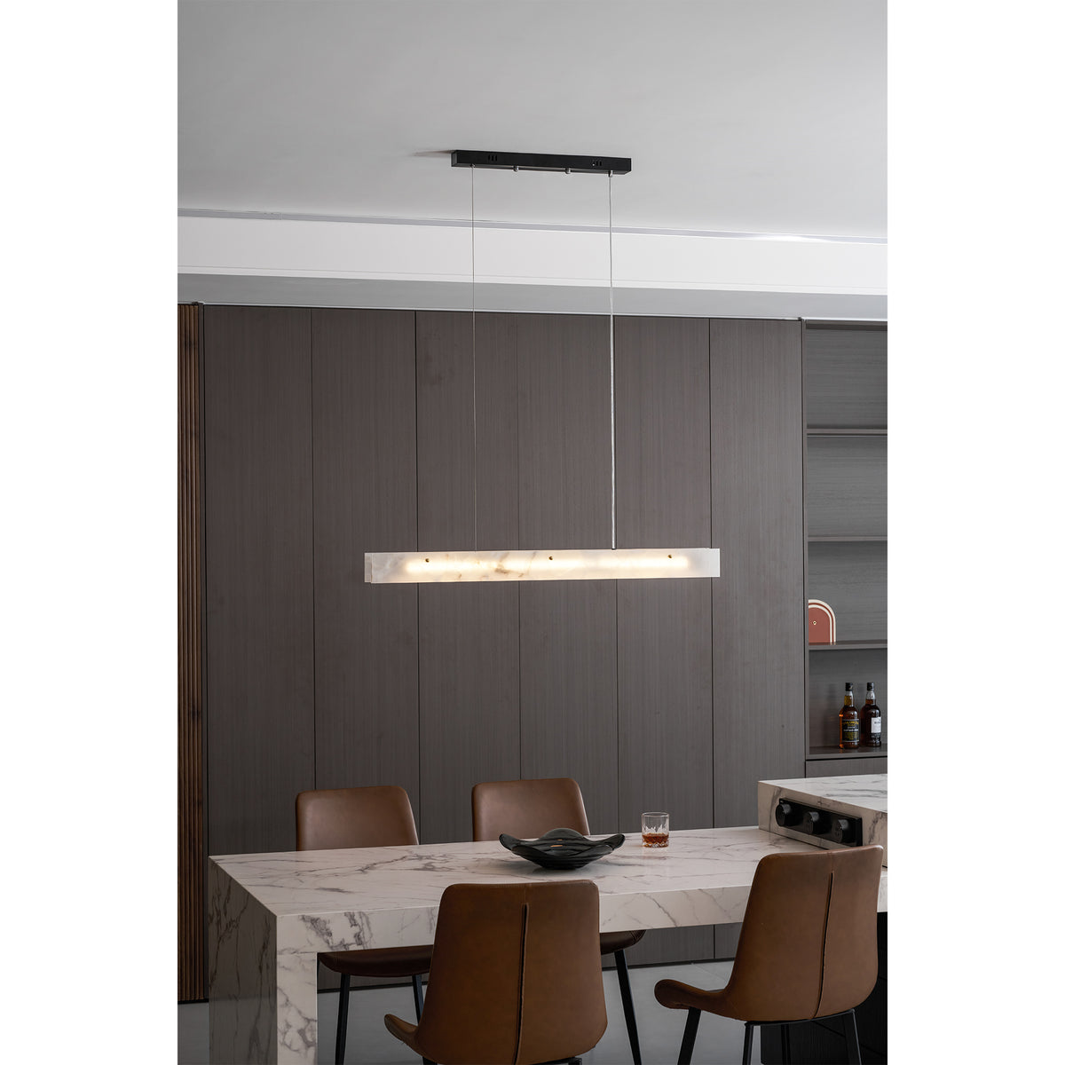 مصباح معلق خطي من الألباستر LED