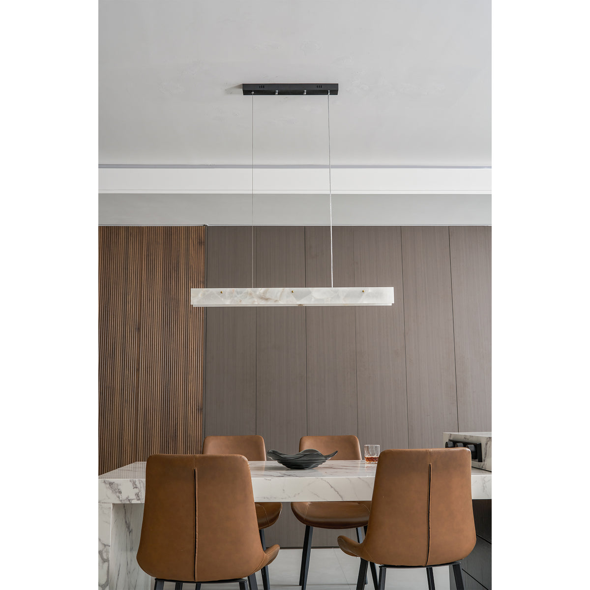 مصباح معلق خطي من الألباستر LED