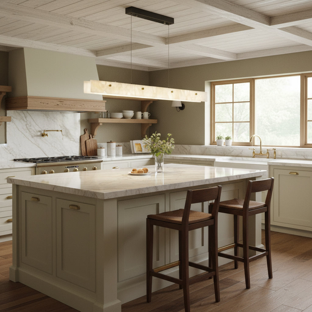 Alabaster LED Linear Pendant Light