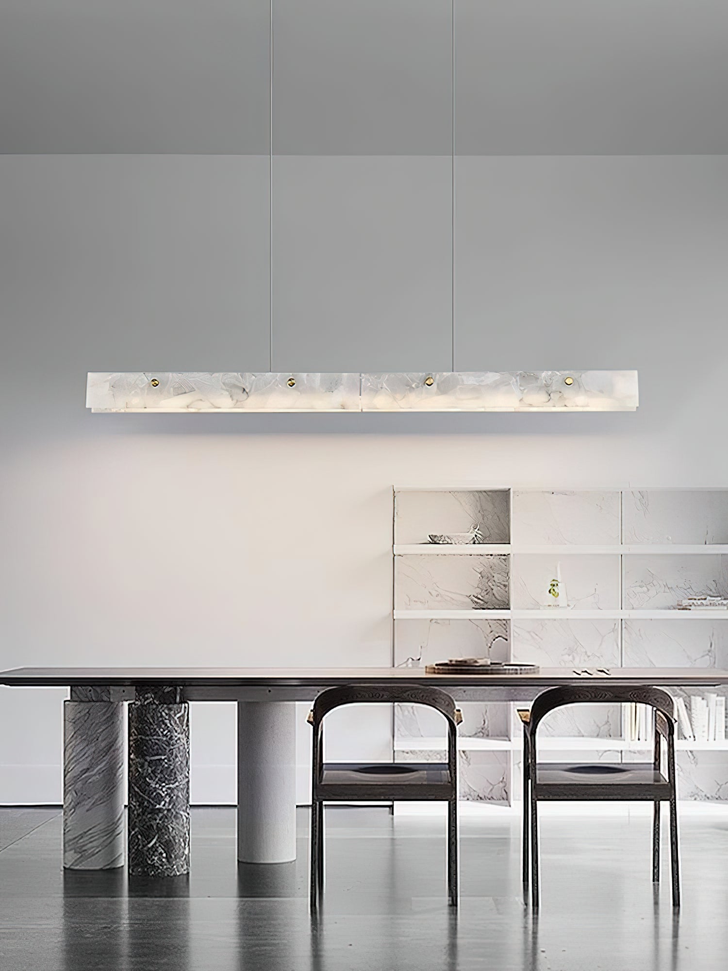 Alabaster LED Modern Linear Pendant Light