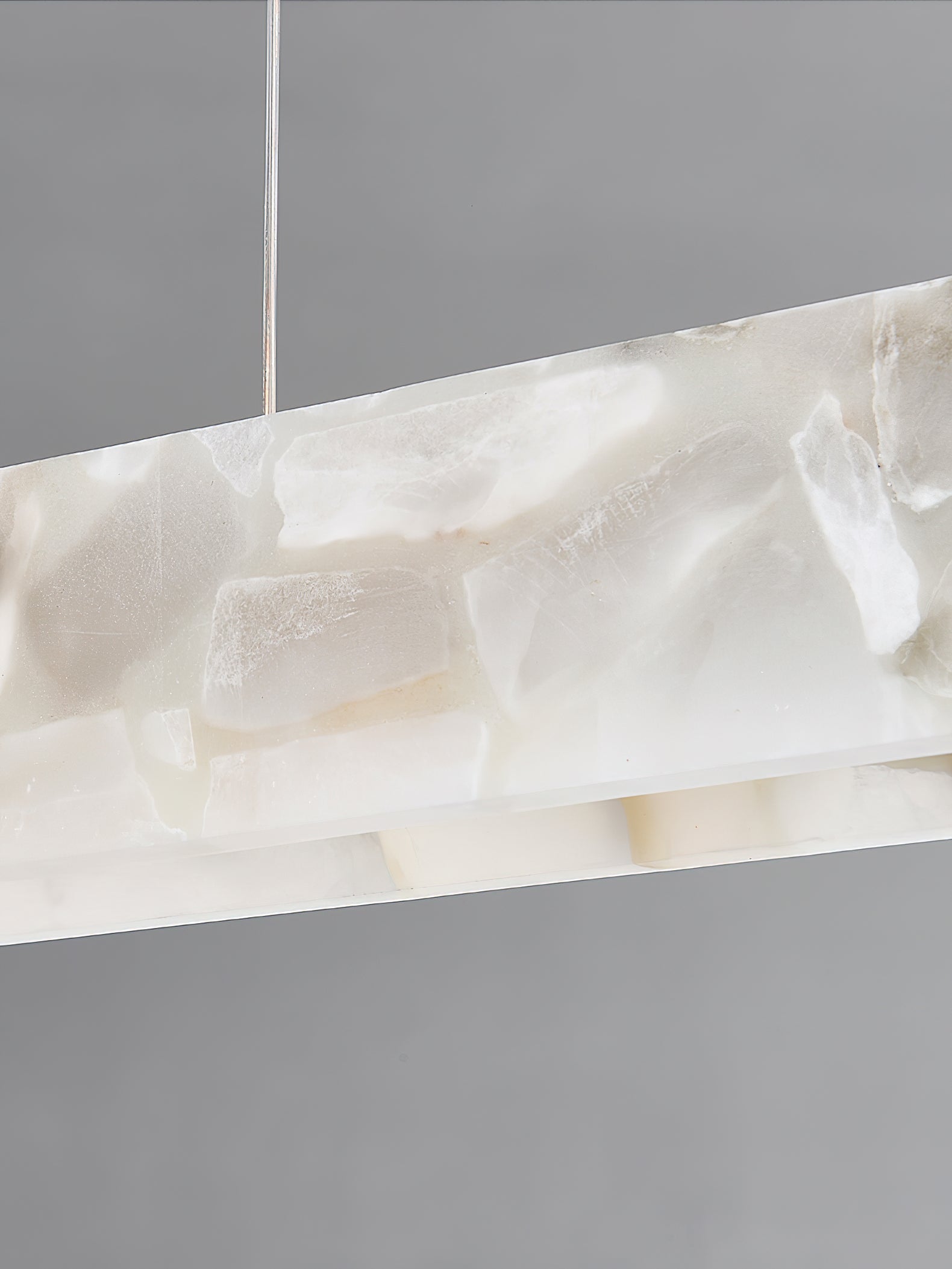 Moderne lineare LED-Pendelleuchte aus Alabaster