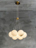 Load image into Gallery viewer, Alabaster Lunar Chandelier
