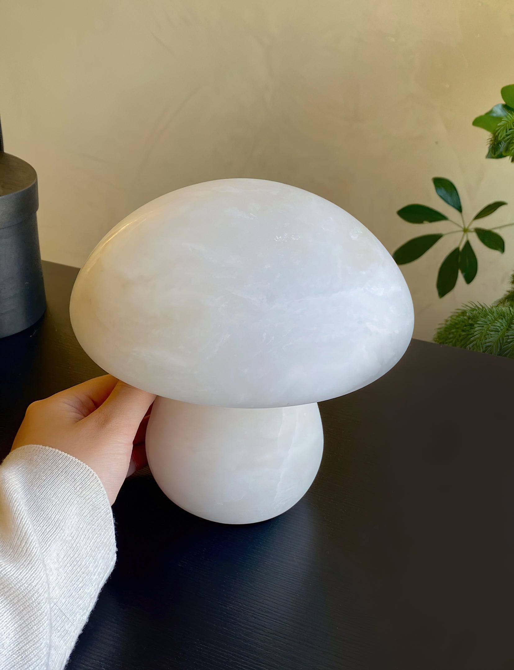 Lampe de table champignon en albâtre