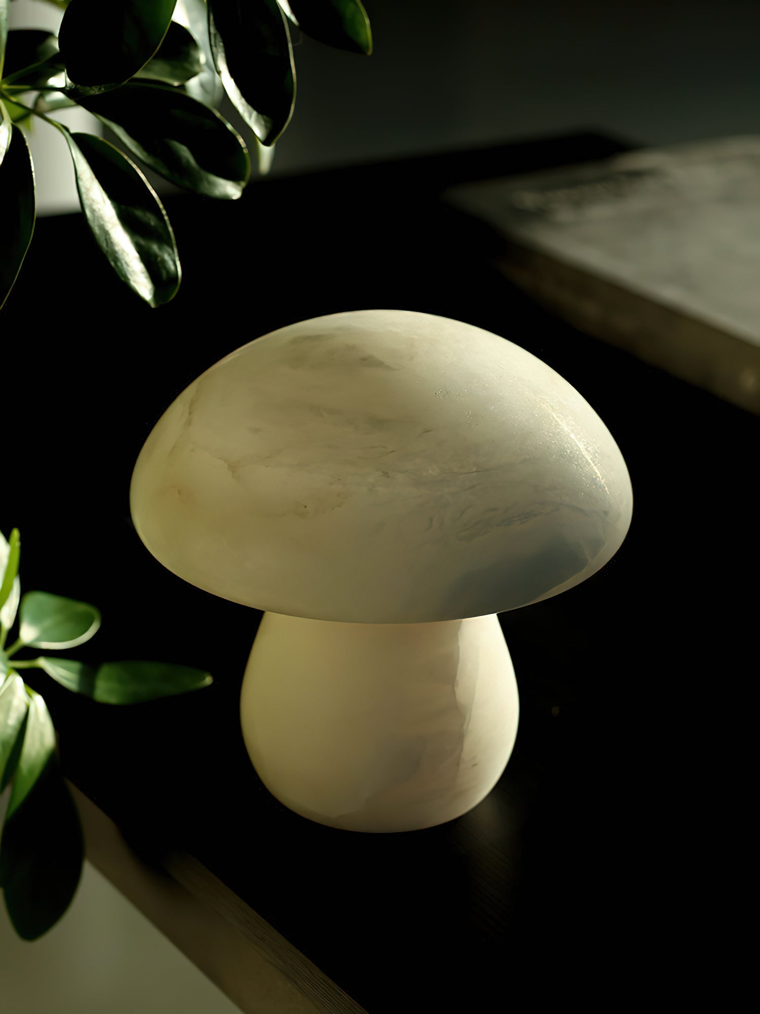 Lampe de table champignon en albâtre