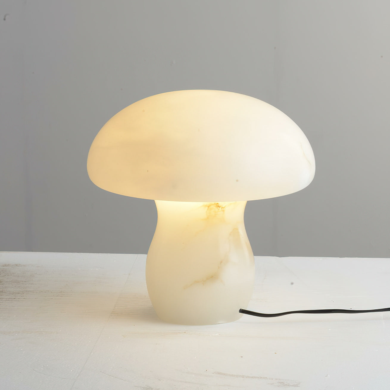 Lampe de table champignon en albâtre