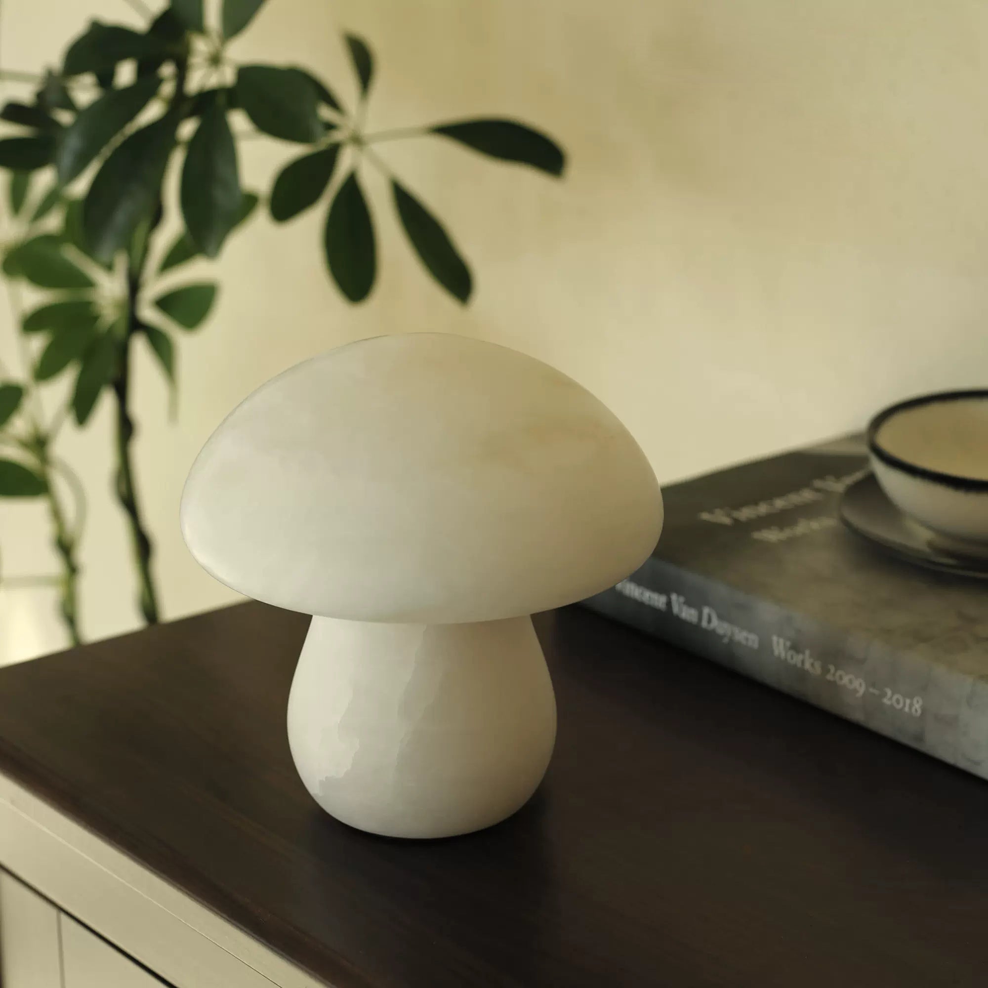 Lampe de table champignon en albâtre