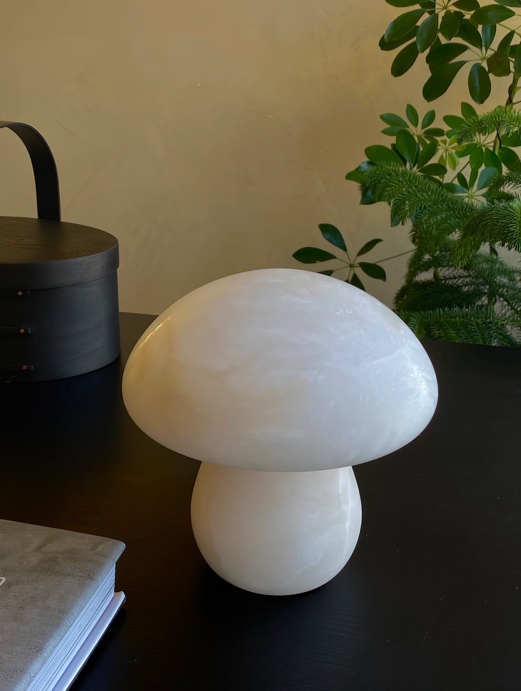 Lampe de table champignon en albâtre