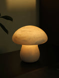 Load image into Gallery viewer, Alabaster Mushroom Table Lamp
