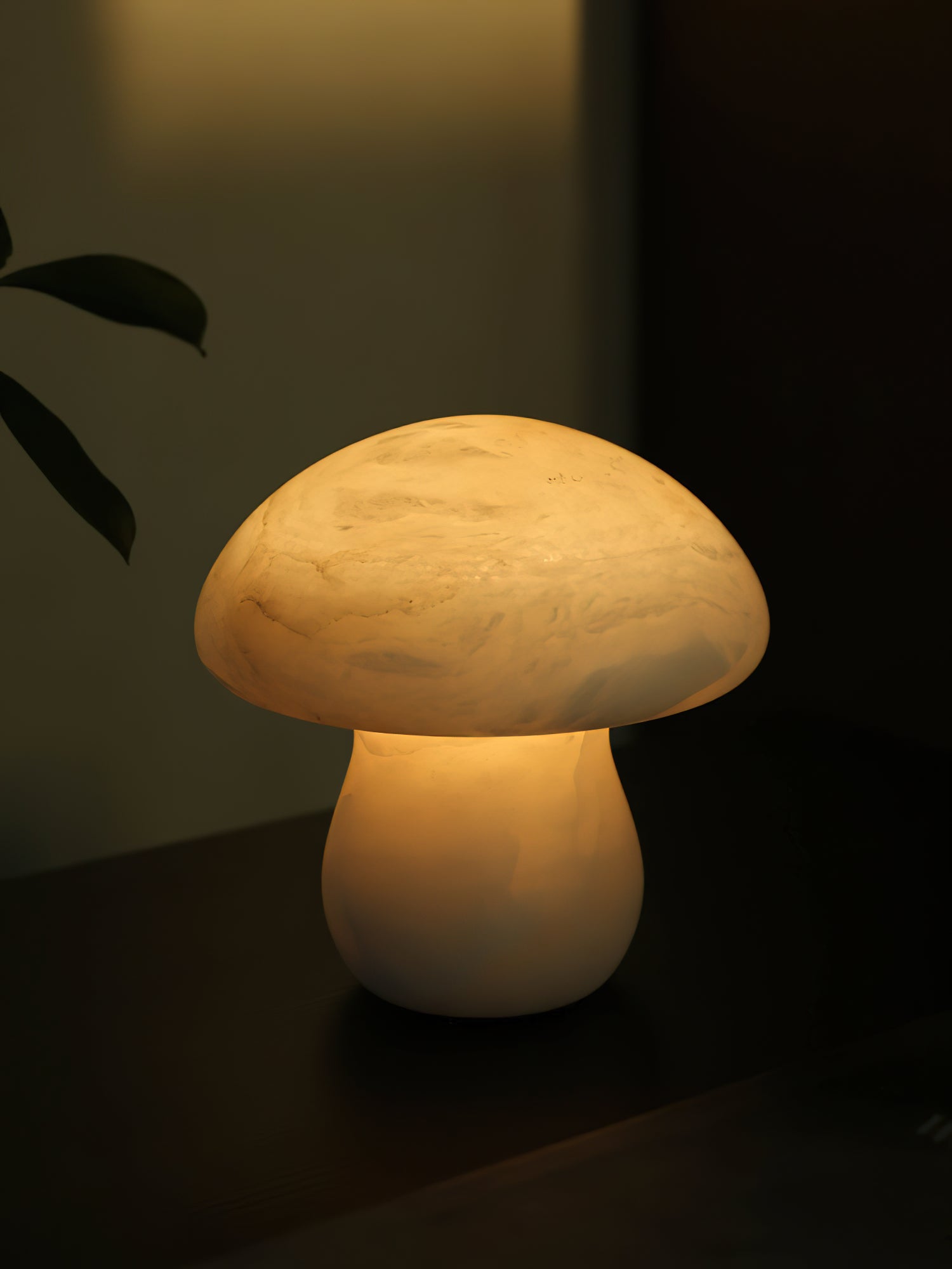 Alabaster Pilz Tischlampe