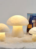 Load image into Gallery viewer, Alabaster Mushroom Table Lamp
