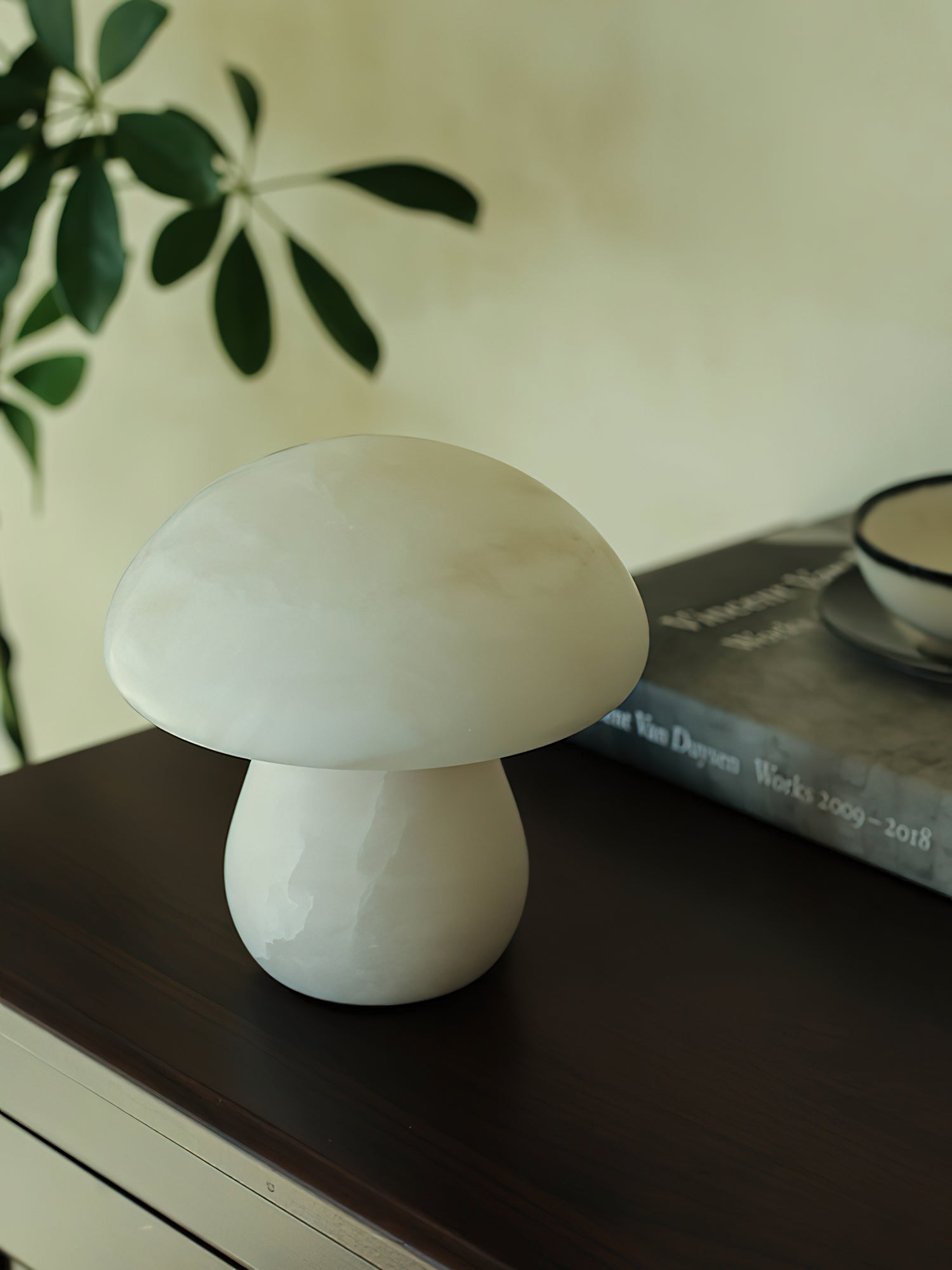 Lampe de table champignon en albâtre