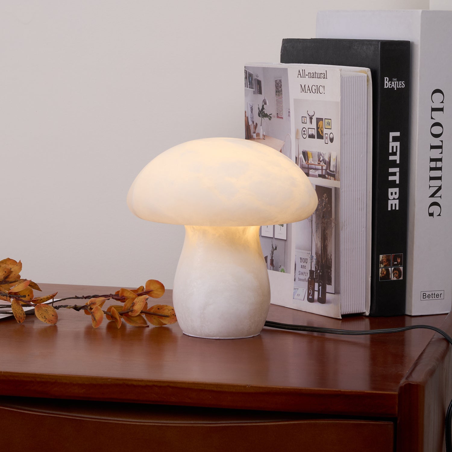 Lampe de table champignon en albâtre