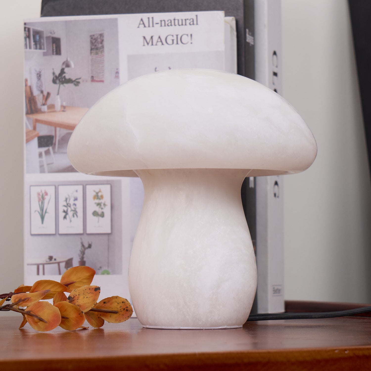 Lampe de table champignon en albâtre