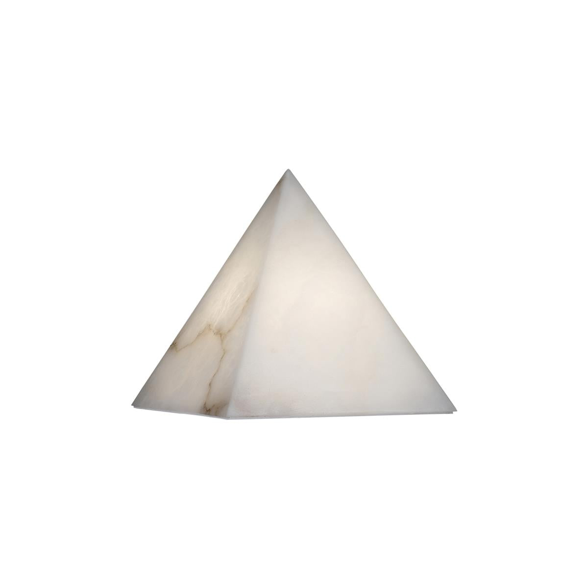 Alabaster-Pyramiden-Tischlampe