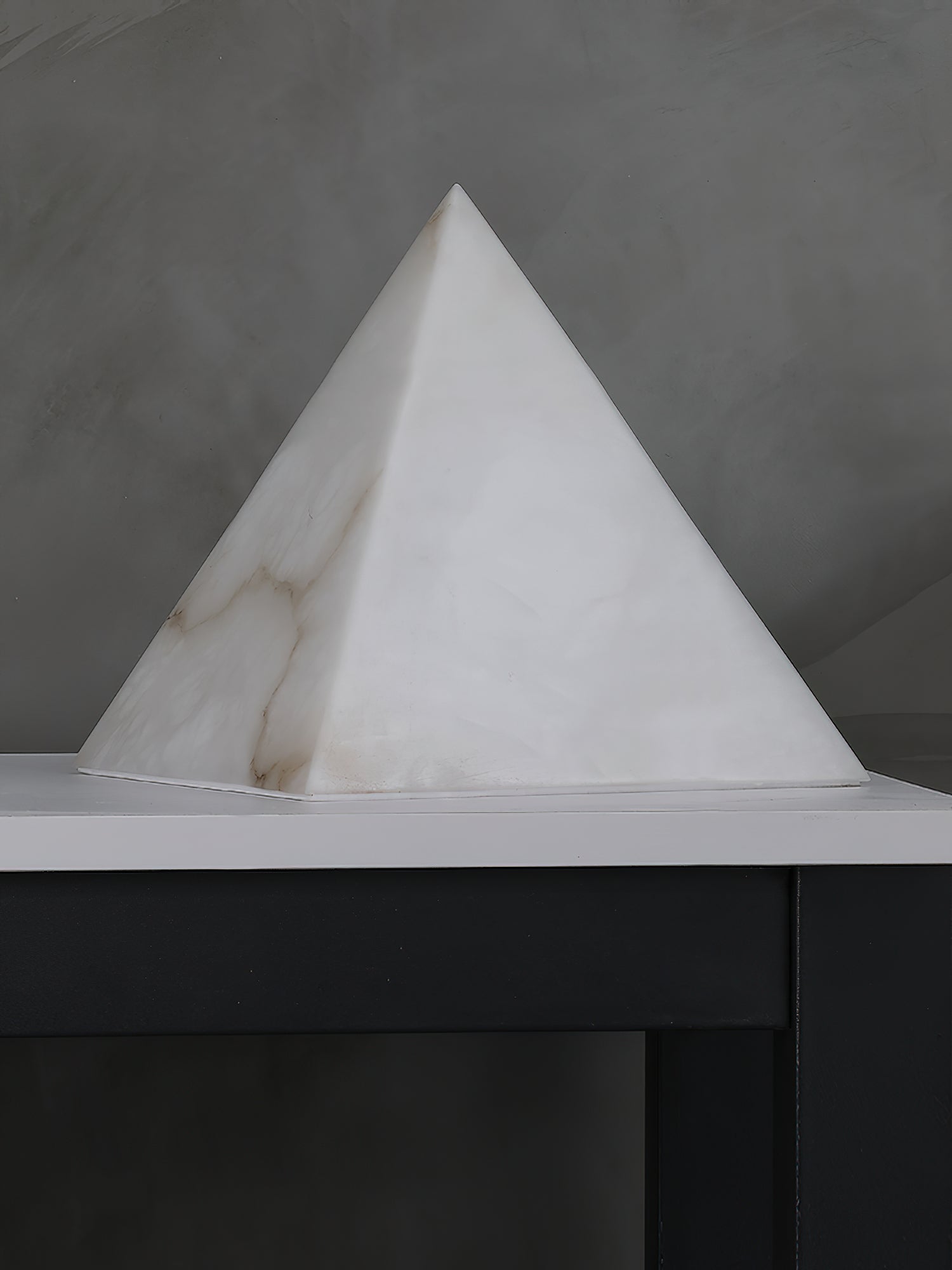 Alabaster Pyramid Table Lamp