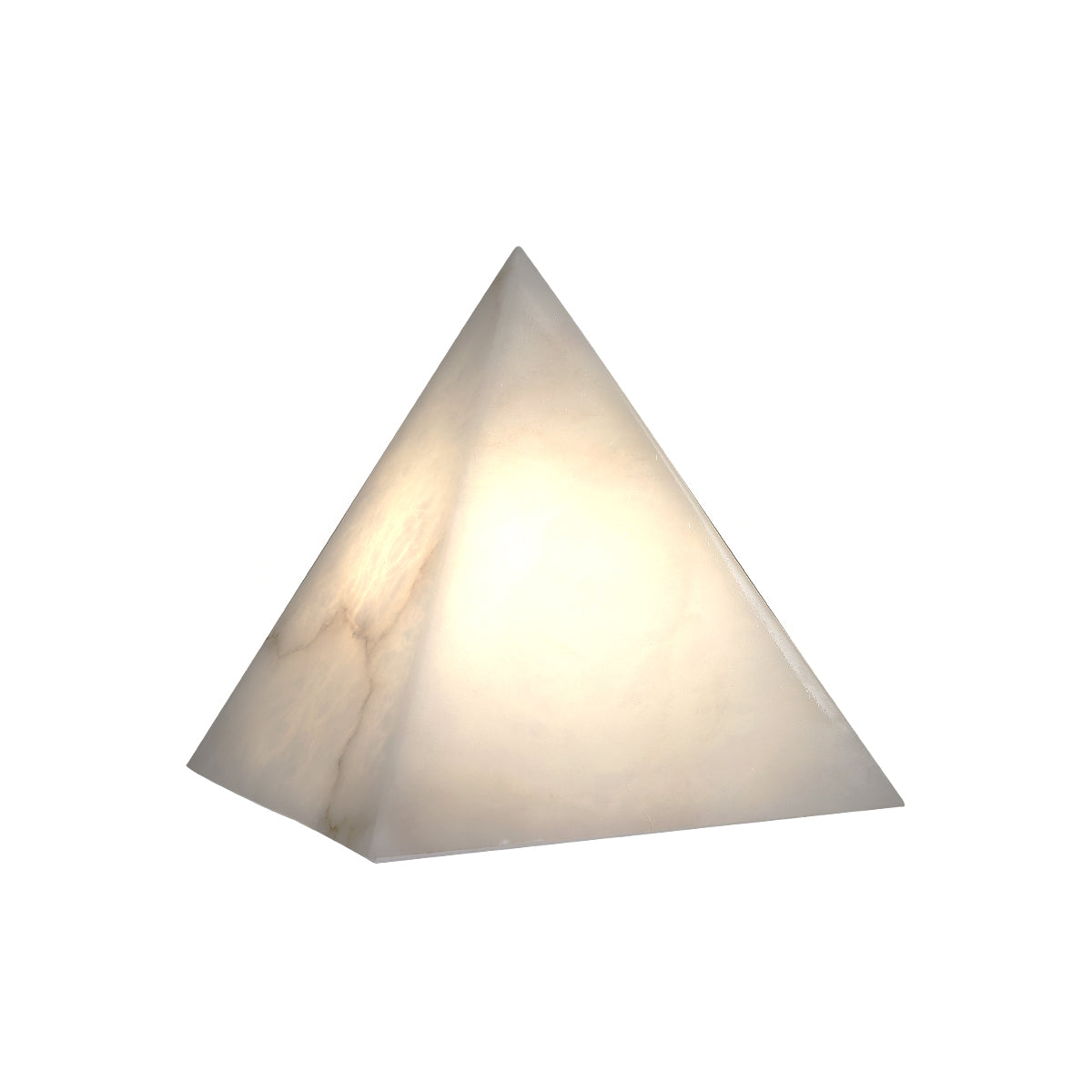 Alabaster-Pyramiden-Tischlampe