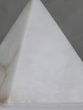 Load image into Gallery viewer, Alabaster Pyramid Table Lamp
