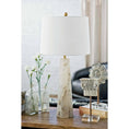 Load image into Gallery viewer, Marble Quatrefoil Table Lamp
