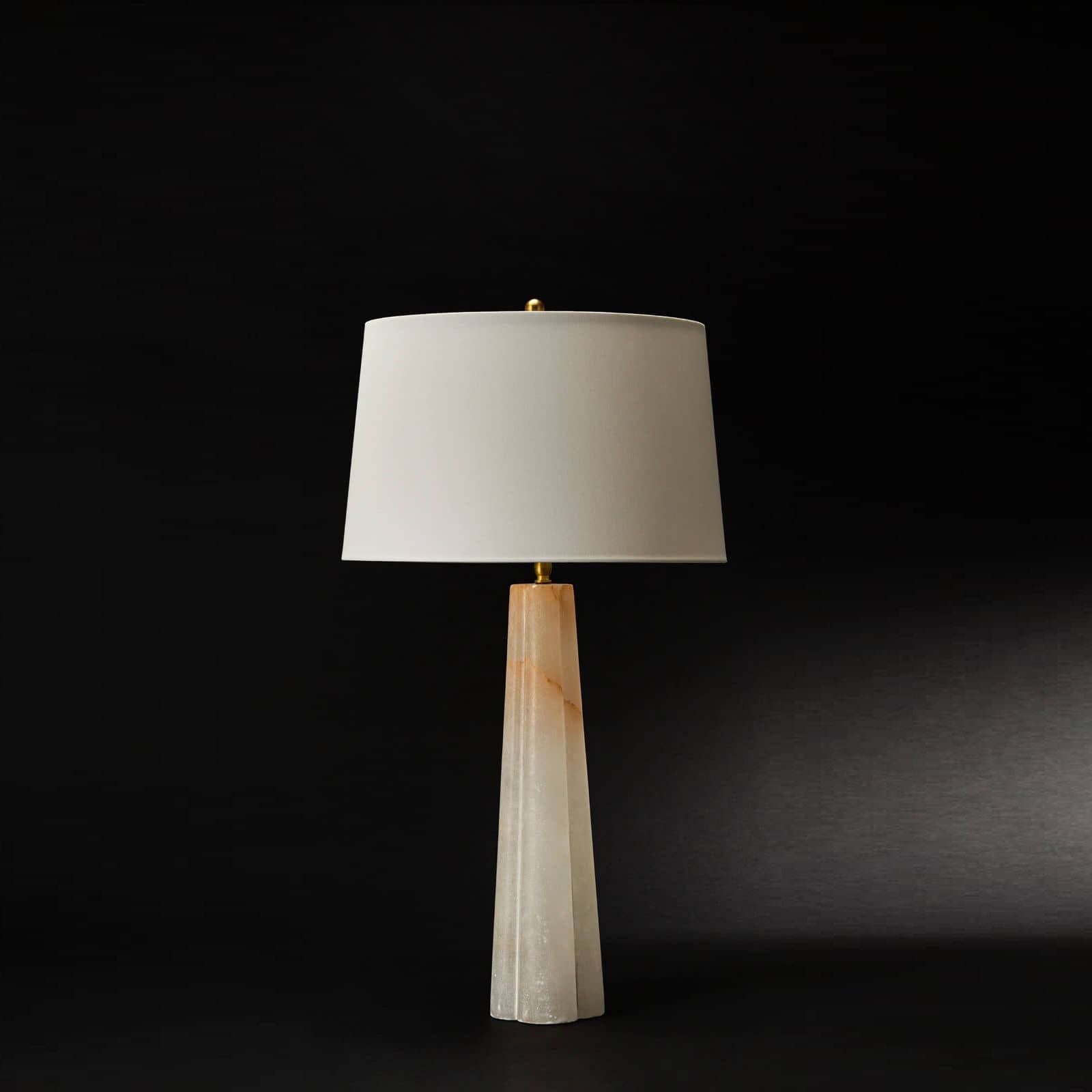 Marble Quatrefoil Table Lamp