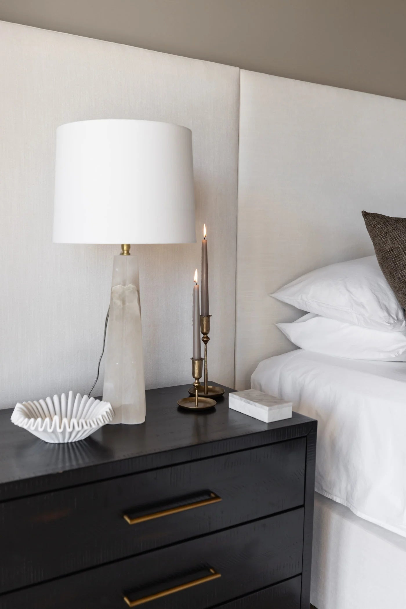 Marble Quatrefoil Table Lamp