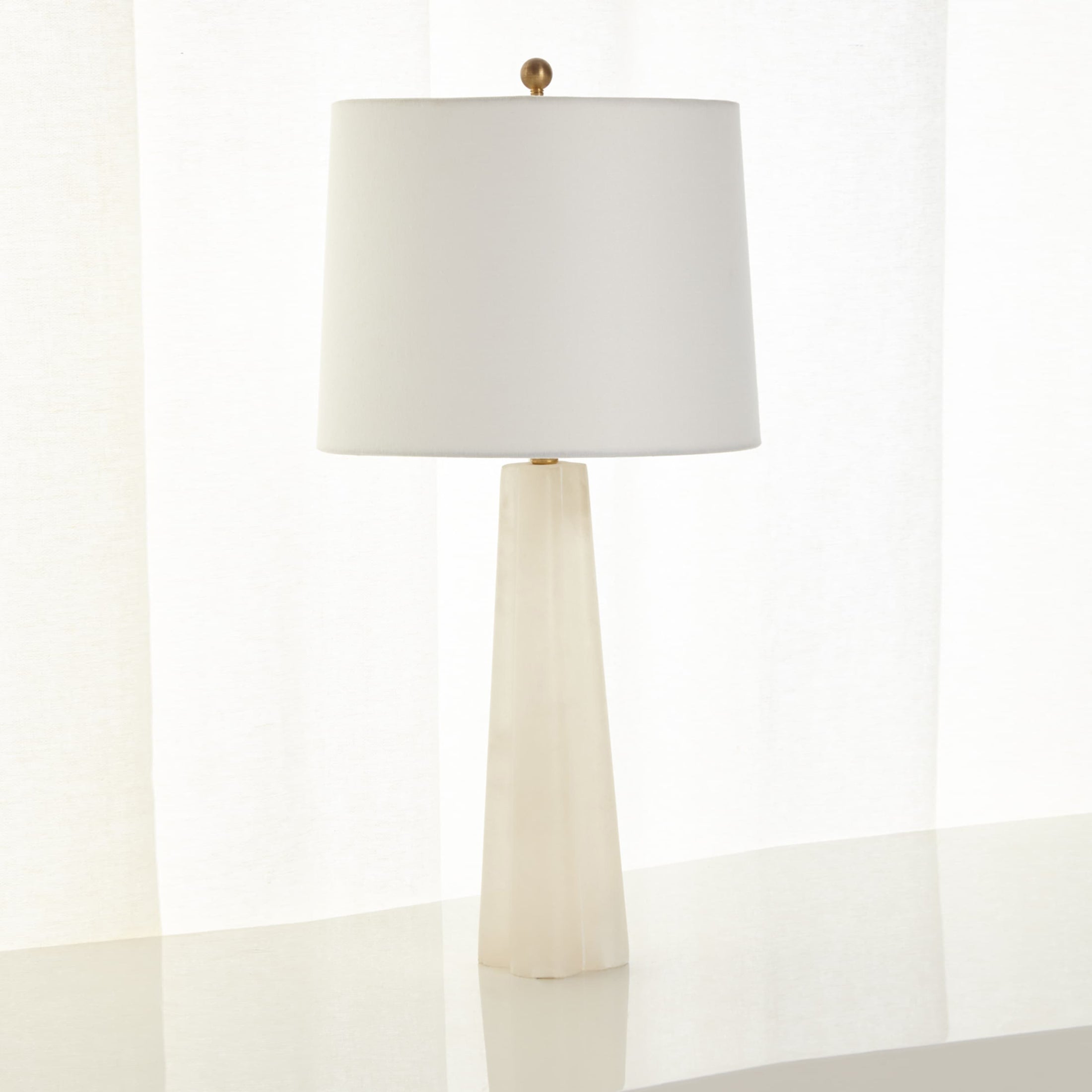 Marble Quatrefoil Table Lamp