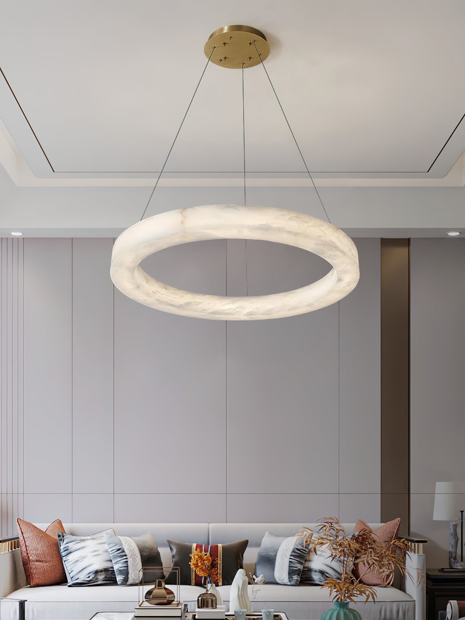 Alabaster Ring Chandelier