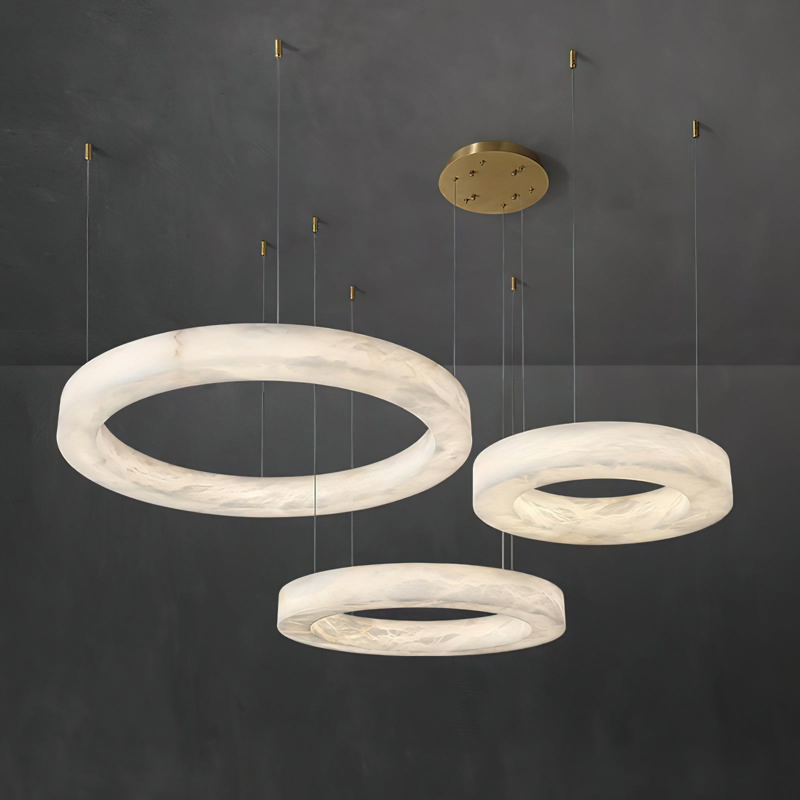 Alabaster Ring Chandelier