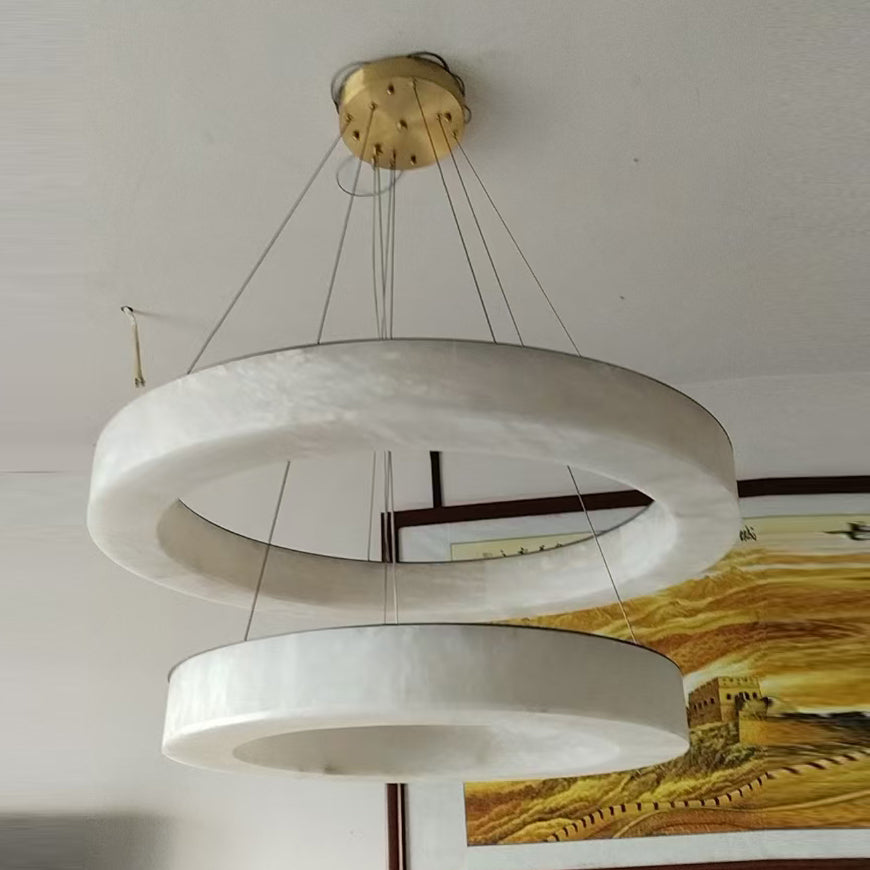 Alabaster Ring Chandelier