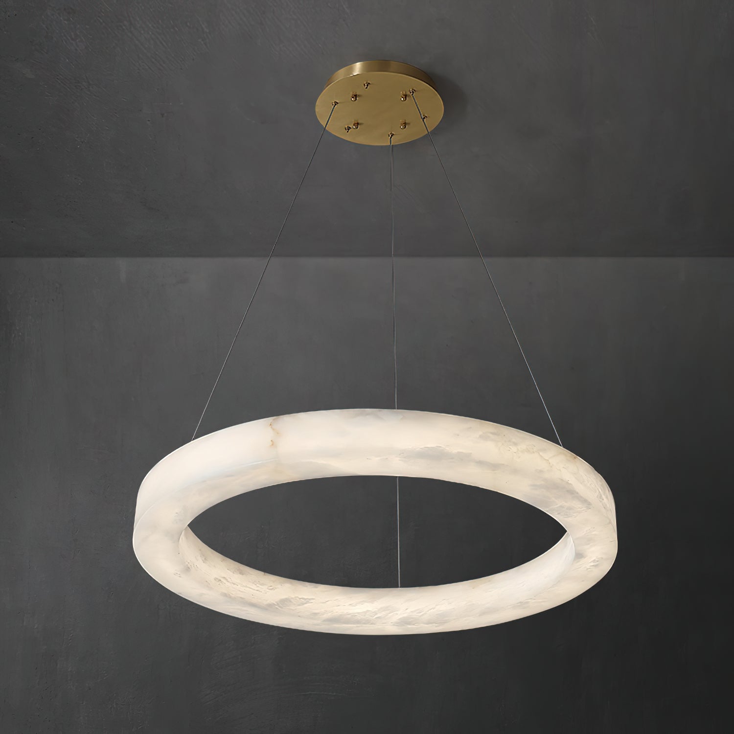 Alabaster Ring Chandelier