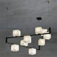 Charger l'image dans la visionneuse de la galerie, Alabaster Square Box Chandelier
