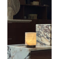 Load image into Gallery viewer, Alabaster Striped Table Lamp (Built-in Battery)
