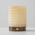 Charger l'image dans la visionneuse de la galerie, Alabaster Striped Table Lamp (Built-in Battery)
