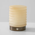 Charger l'image dans la visionneuse de la galerie, Alabaster Striped Table Lamp (Built-in Battery)

