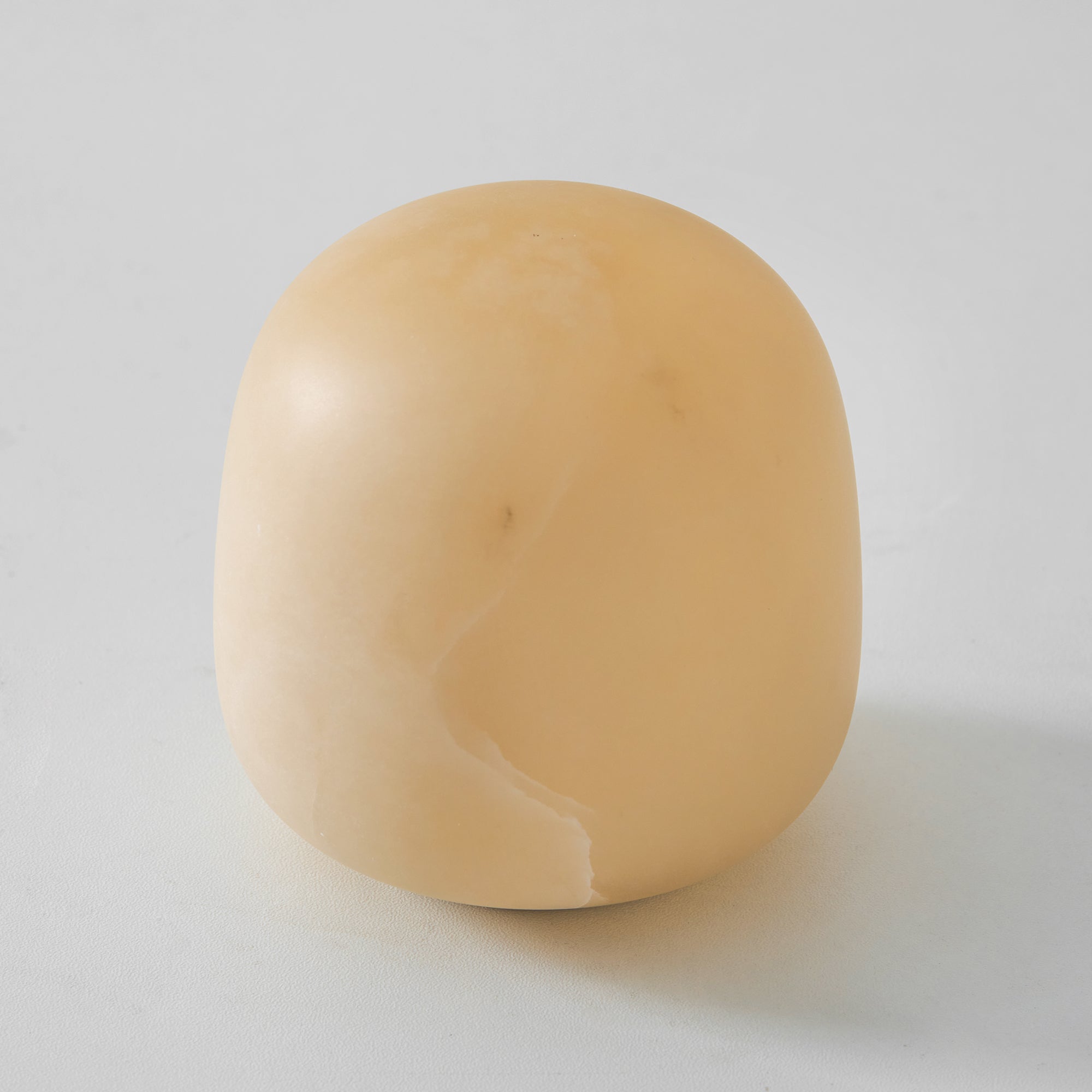 Alabaster Striped Table Lamp (Built-in Battery)